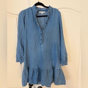 LOFT Denim Blue Tiered Dress- loose!